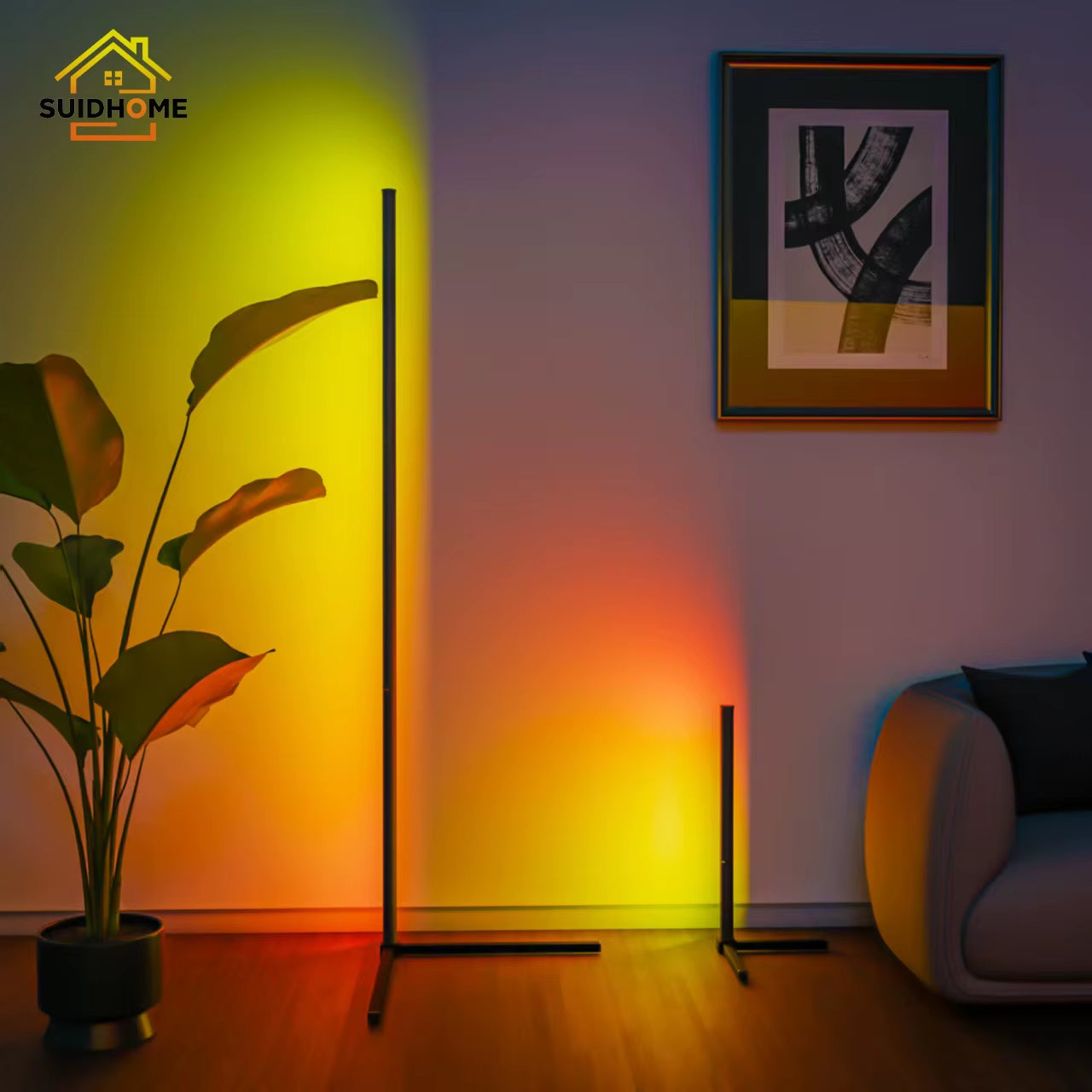 Smart RGB Dream Color Floor Lamp LED Soft Eye Protection Dimmable APP Controlled Mood Lamp for Living Room Bedroom Clubs Decor